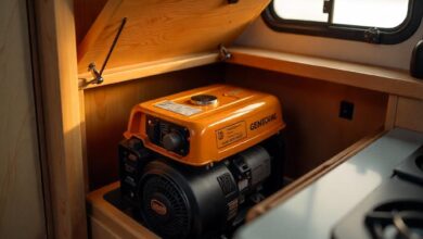 How to Open the Generator Compartment in a 2005 Beaver Santiam RV?